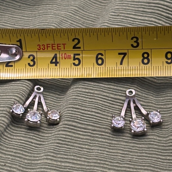 Jewelry - Silver Crystal Earring Jackets